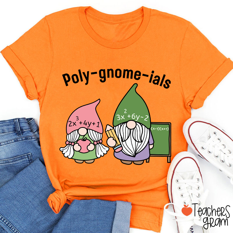 Polygnomeials Math Teacher T-Shirt