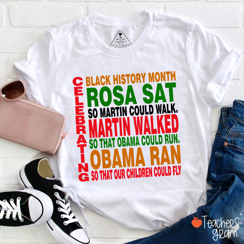Celebrating Black History Month Teacher T-Shirt