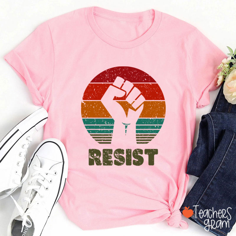 Resist Retro Teacher T-Shirt