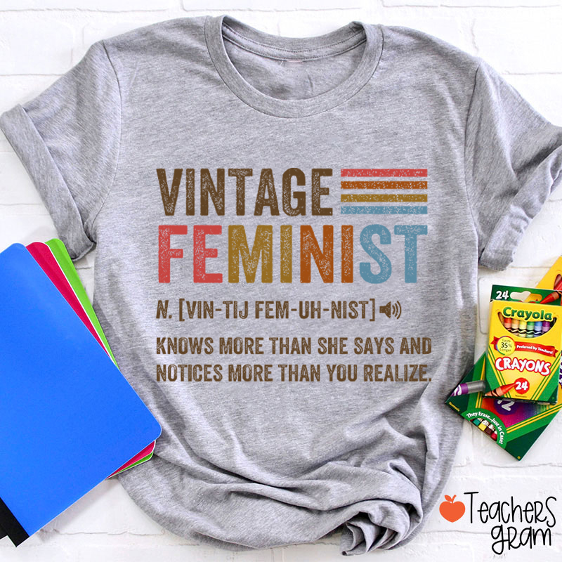 Vintage Feminist Teacher T-Shirt