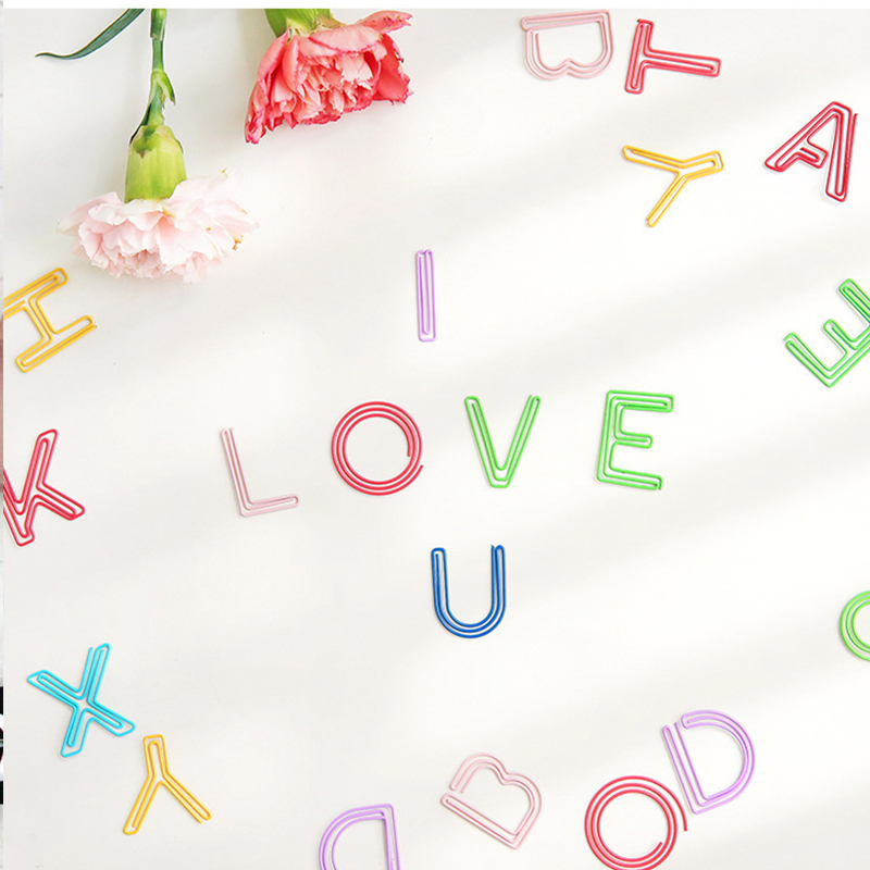 26pcs Anti-Document Alphabetical Paper Clips
