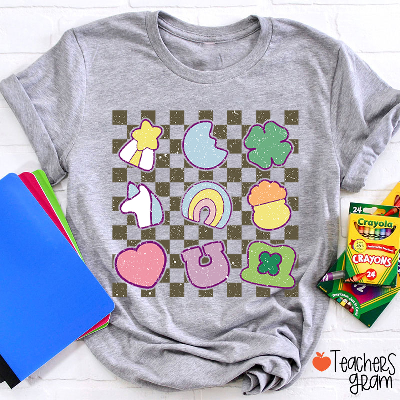 Cute Icons St. Patrick's Day Teacher T-Shirt