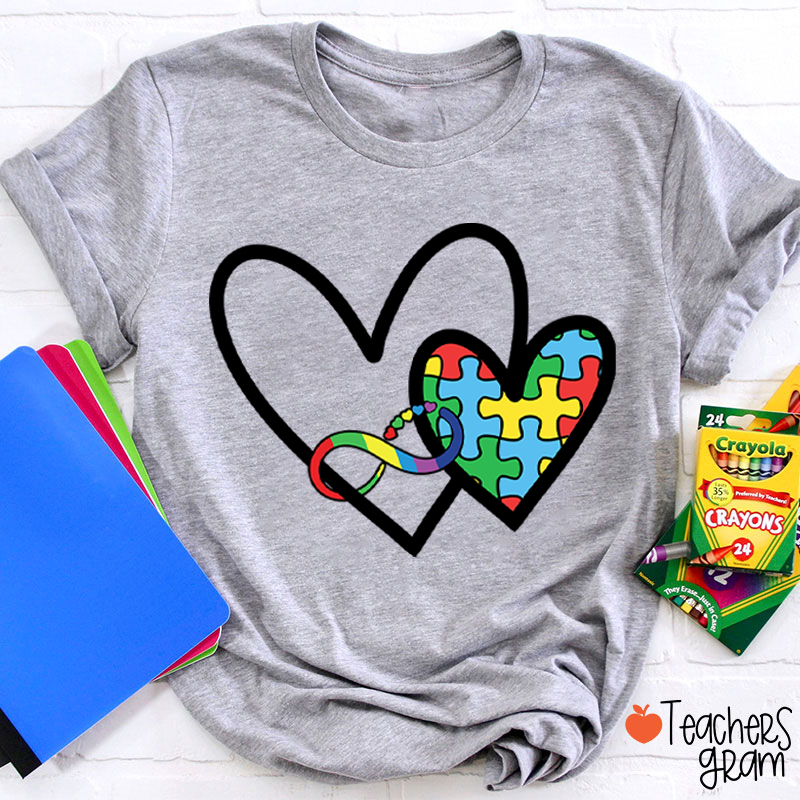Autism Heart Teacher T-Shirt