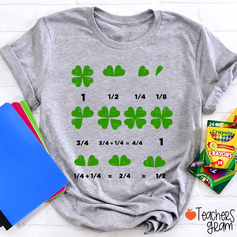 St Patricks Day Math Shamrock Teacher T-Shirt