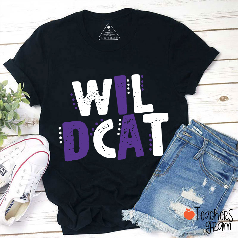Personalized Mascot Cute Dot School Spirit Teacher T-Shirt