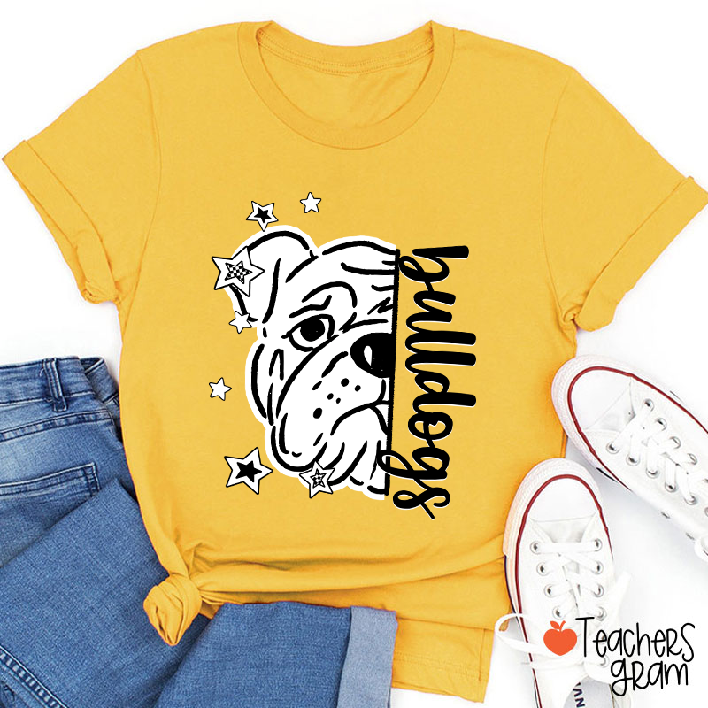 Personalized  Mascot Stick Figure Drawing Teacher T-Shirt