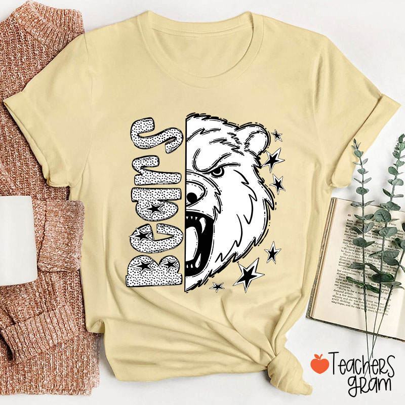 Personalized Mascot Graphic Bold Game Day Teacher T-Shirt