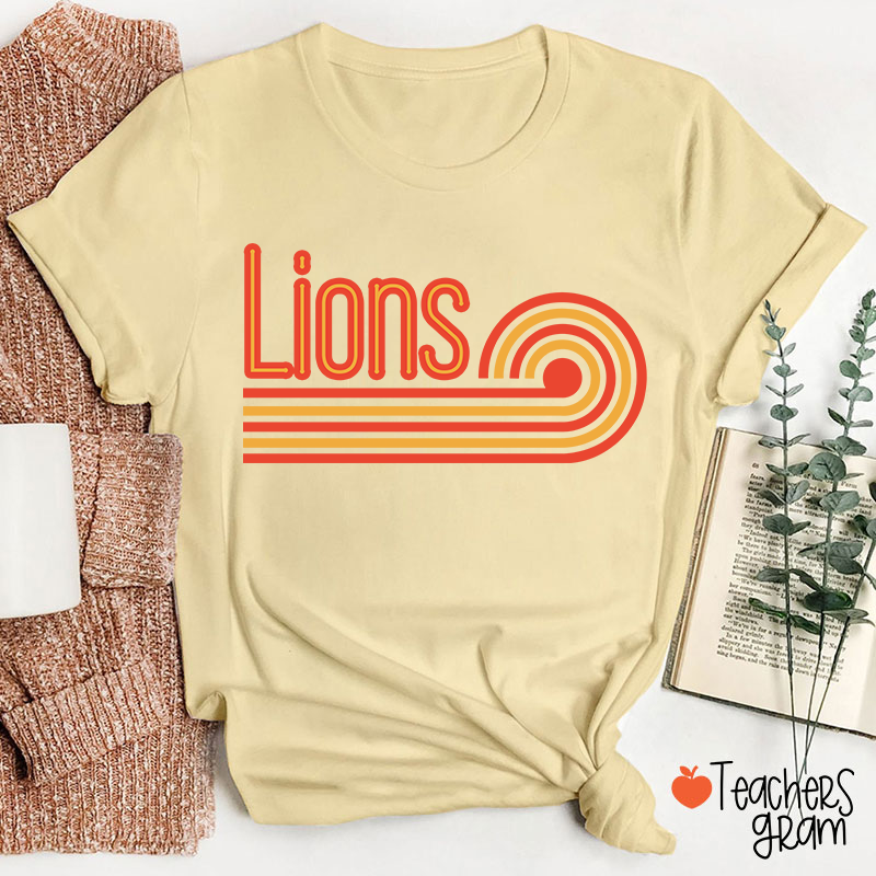 Personalized Mascot Contrasting Colors School Spirit Teacher T-Shirt