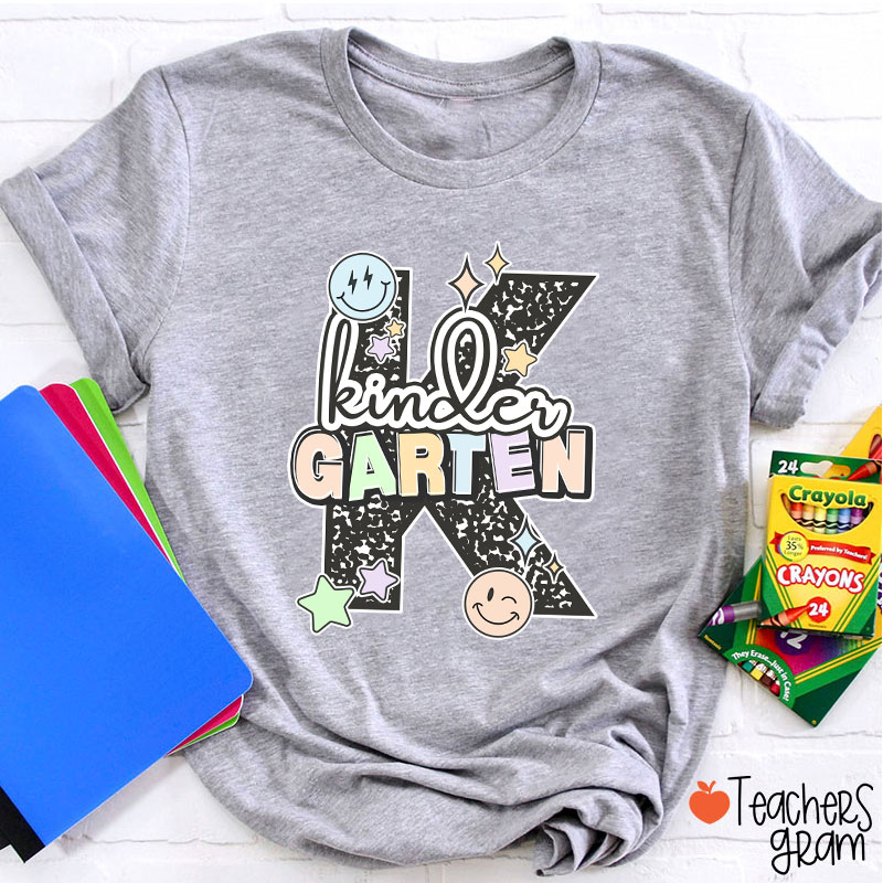 Personalized Grade Smiley Star Teacher T-Shirt