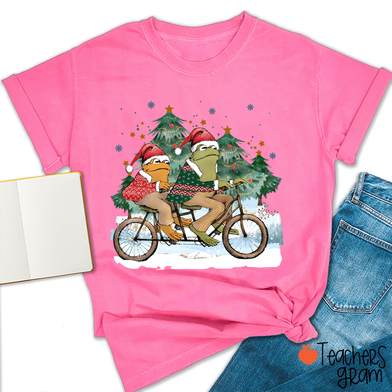 Frog And Toad Christmas Teacher T-Shirt