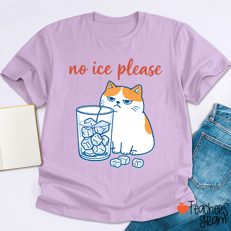 No ICE Please Cute Cat Teacher T-Shirt