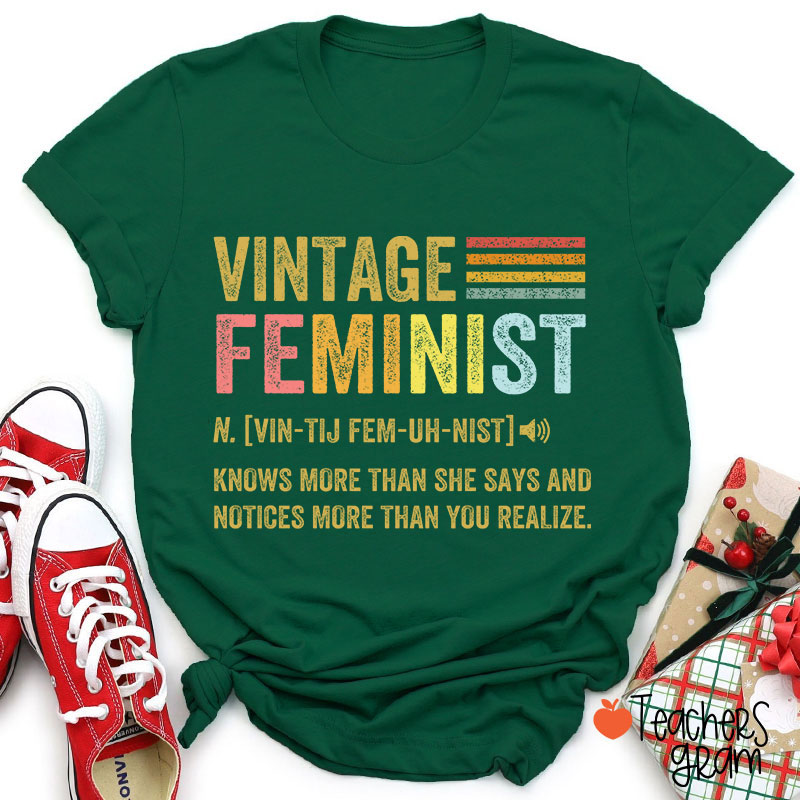Vintage Feminist Teacher T-Shirt