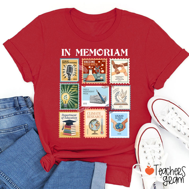Retro In Memoriam Teacher T-Shirt
