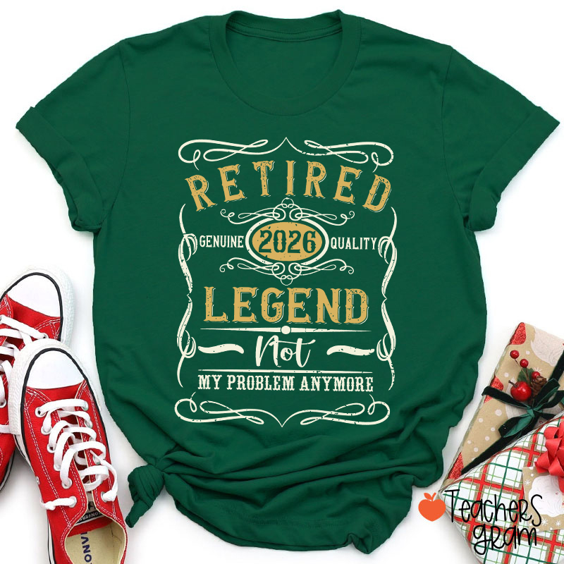 Personalized Legend Retired Teacher T-Shirt