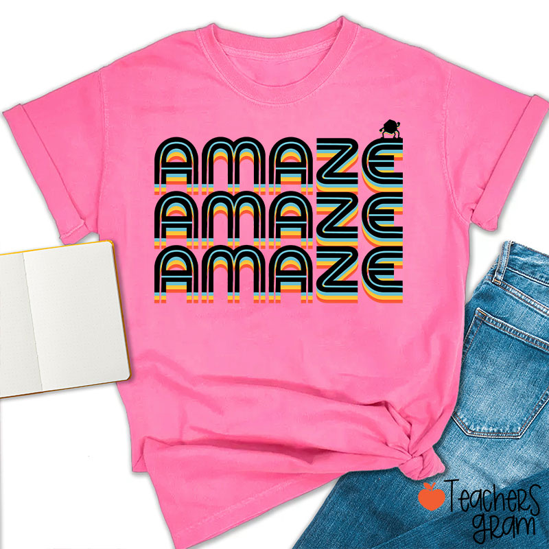 Amaze Rocky Rainbow Teacher T-Shirt