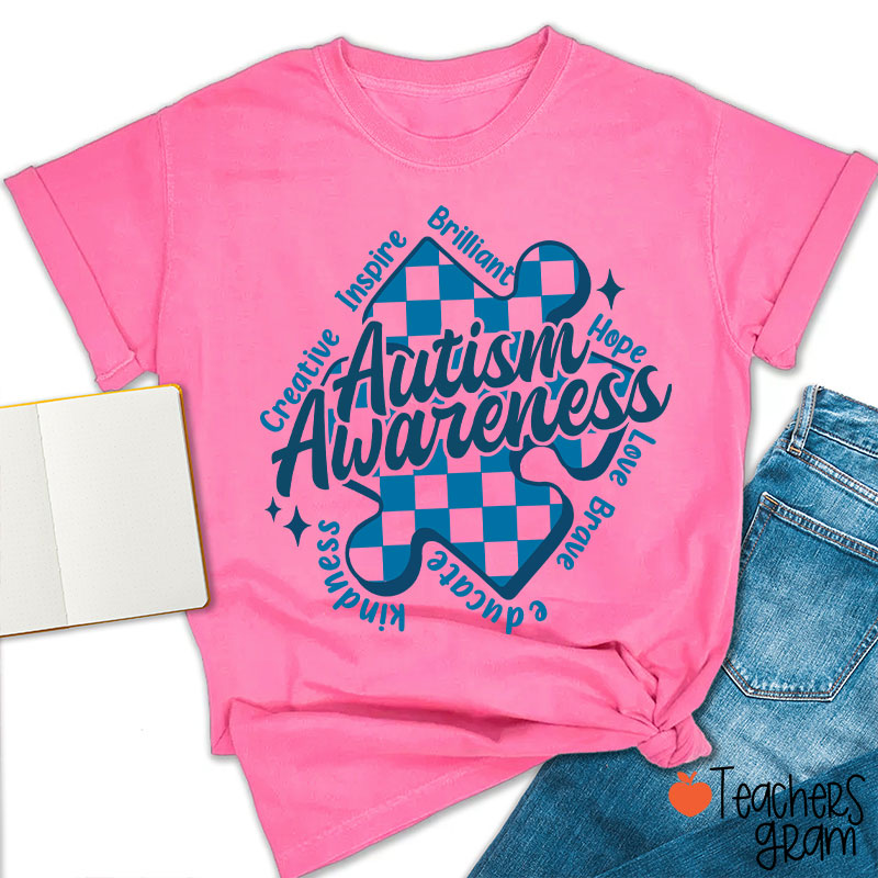 Inspire Brilliant Hope Love Brave Educate Kindness Teacher T-Shirt