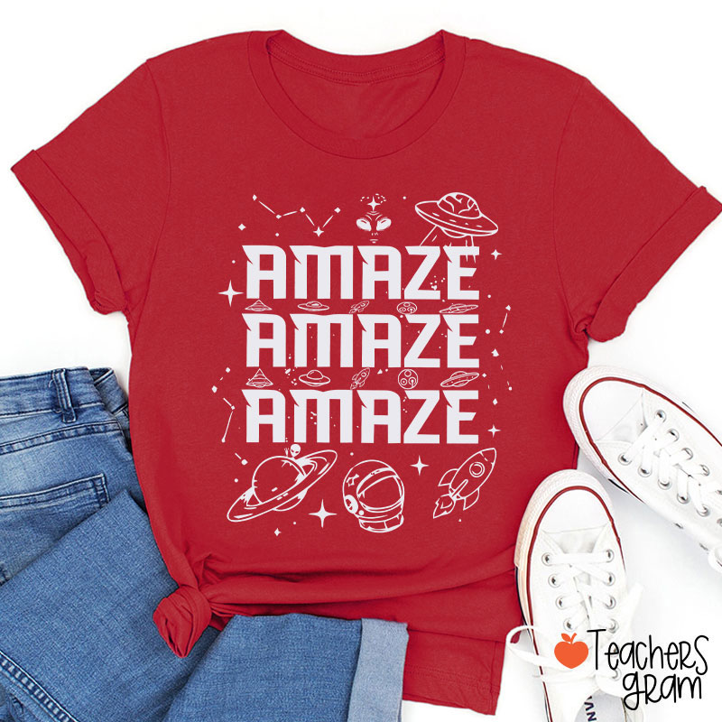 Amaze Amaze Amaze Sci Fi Book Lover Teacher T-Shirt