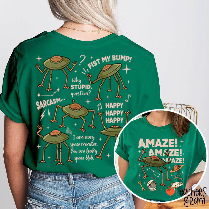 Stone Amaze Amaze Amaze Teacher Two Sided T-Shirt