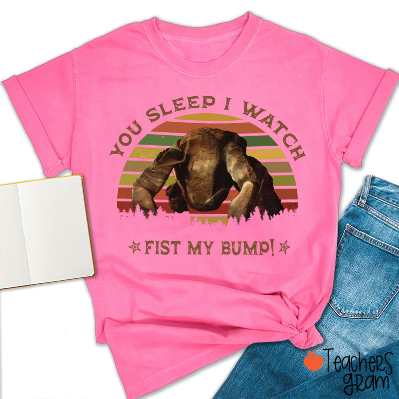 You Sleep I Watch Fist My Bump Teacher T-Shirt