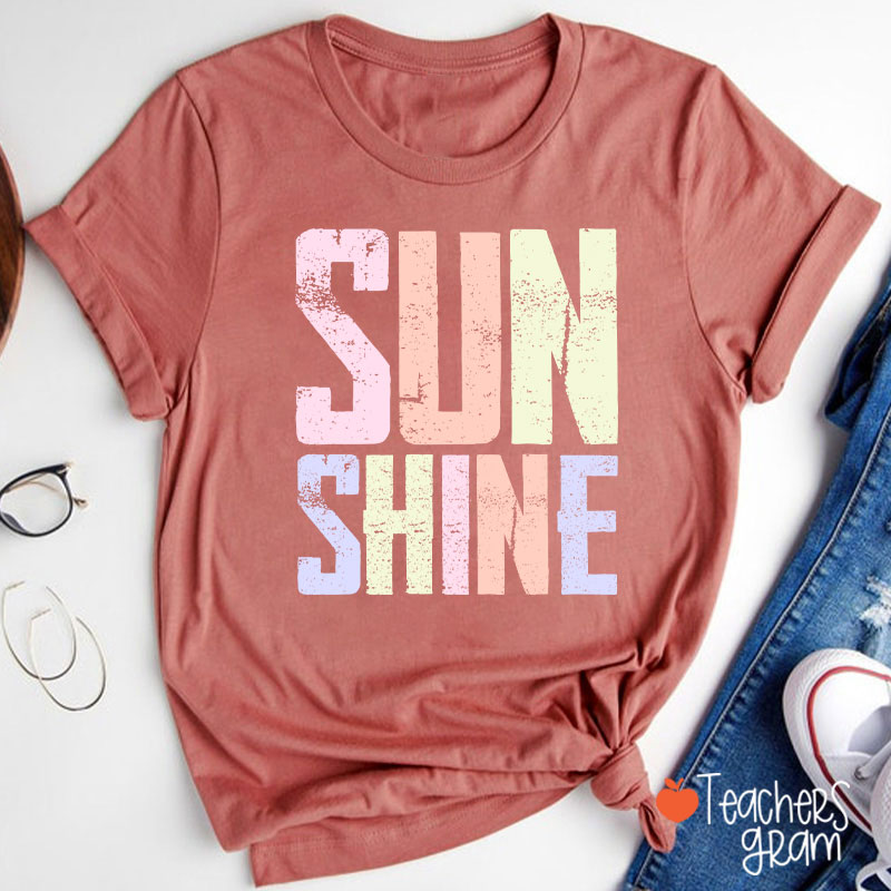 Sun Shine Summer Vibe Teacher T-Shirt