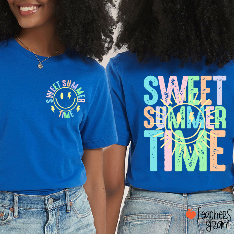 Sweet Summer Time Teacher Two Sided T-Shirt
