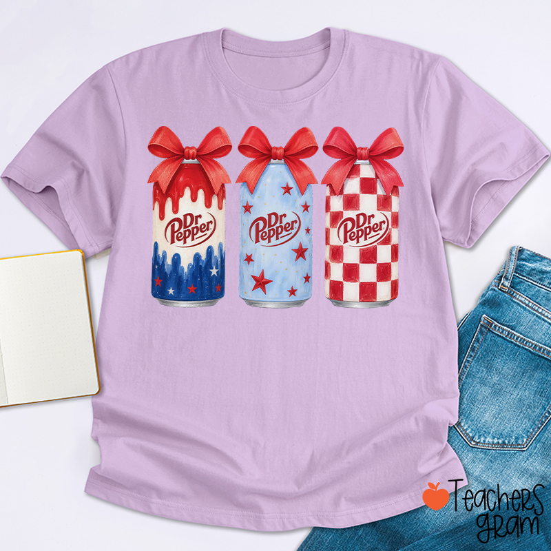 Dr Pepper Patriotic Teacher T-Shirt
