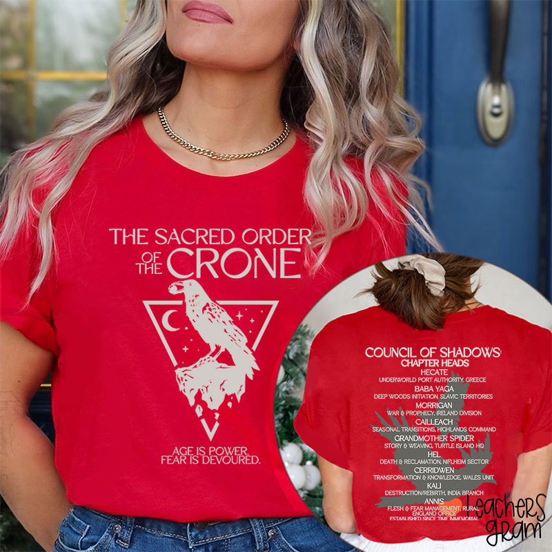 The Sacred Order Of The Crone Teacher Two Sided T-Shirt