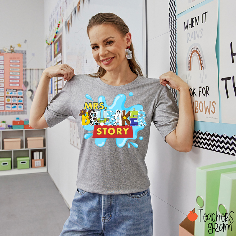 Personalized Name Your Story Teacher T-Shirt