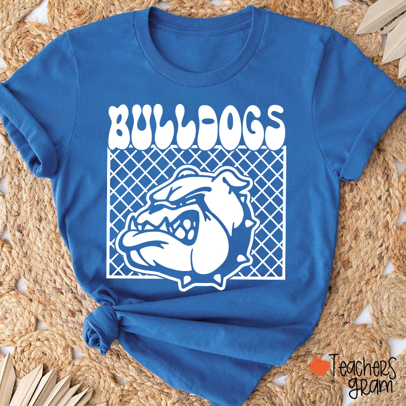 Personalized School Spirit Mascot Vintage Distressed Teacher T-Shirt