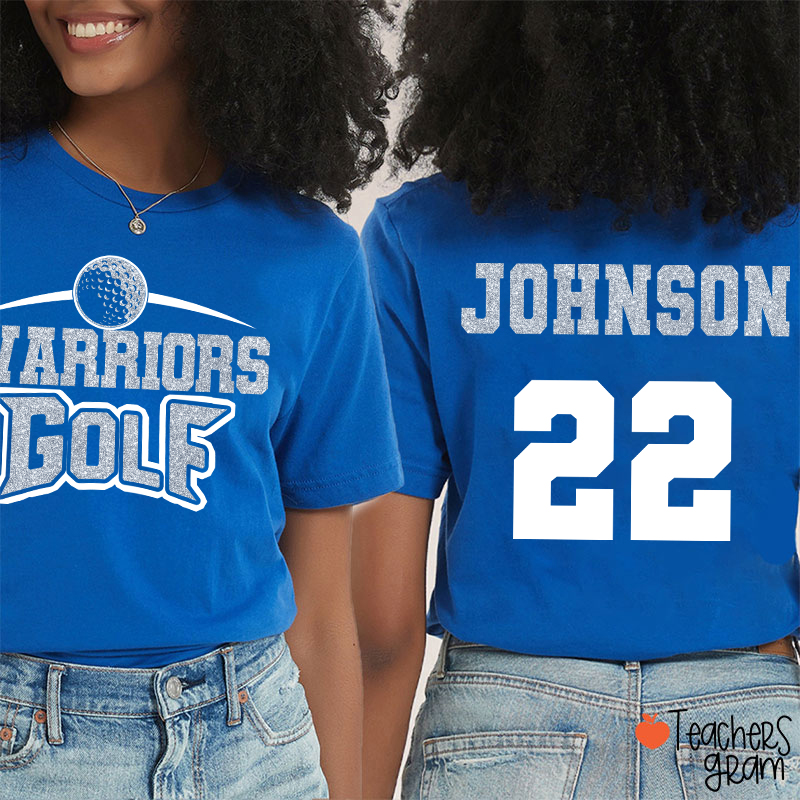 Personalized Mascot Sport And Your Name Bright Teacher Two Sided T-Shirt