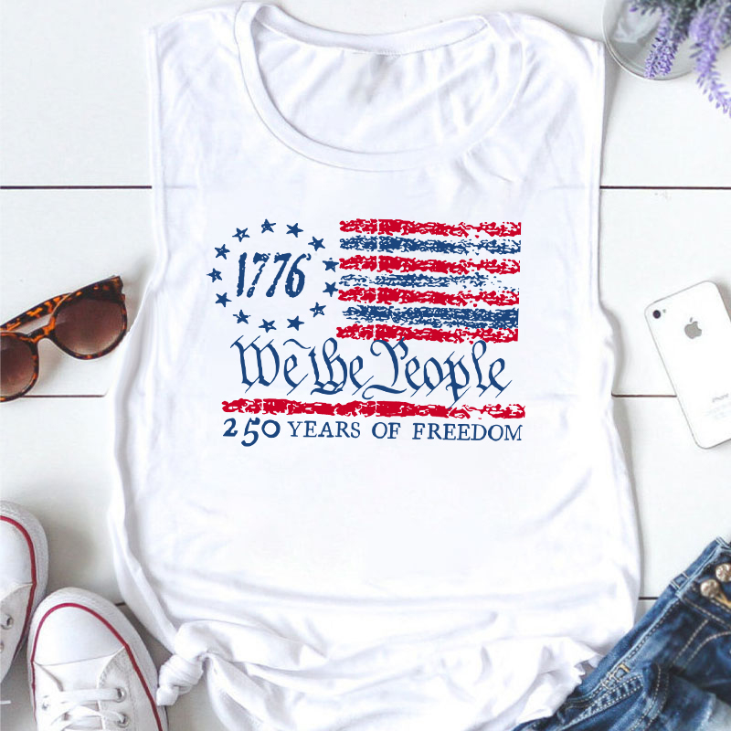 We The People 250 Years Of Freedom Teacher Tank Top