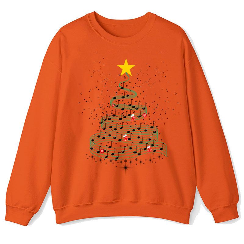 Music Note Christmas Tree Teacher Sweatshirt