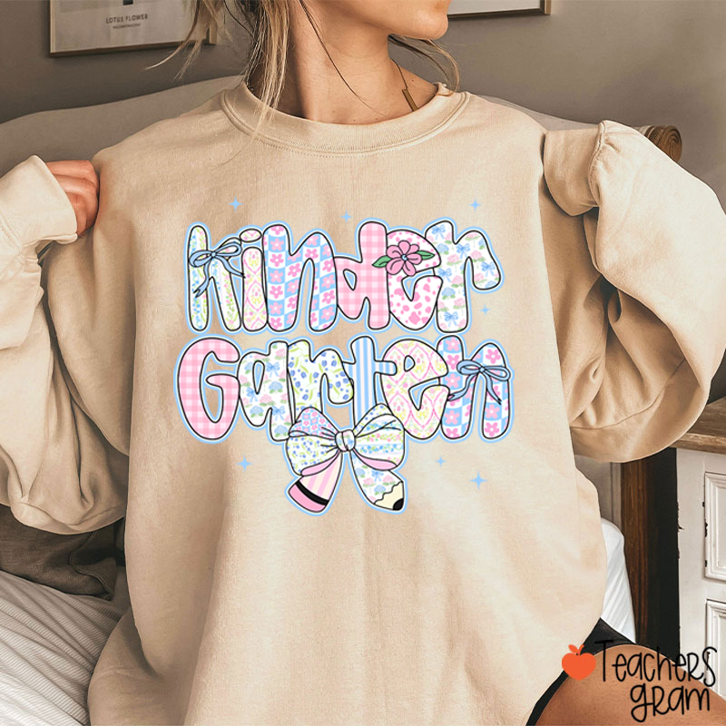 ersonalized Grade Pencil Bow Teacherr Sweatshirt