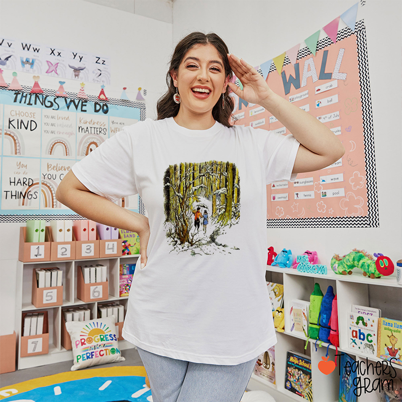 Narnia Lion Witch And The Wardrobe Teacher T-Shirt