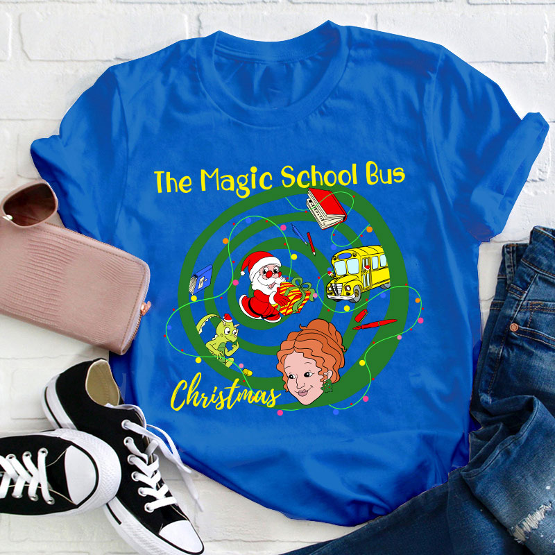 The Magic School Bus Christmas Teacher T-Shirt