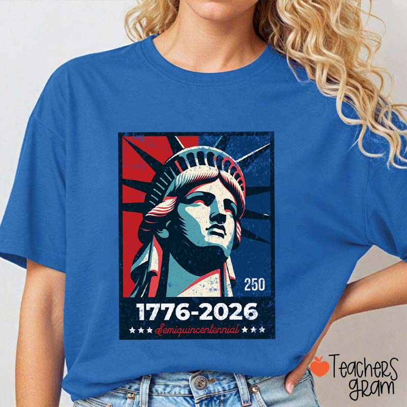 Patriot Pride Statue Of Liberty Teacher T-Shirt