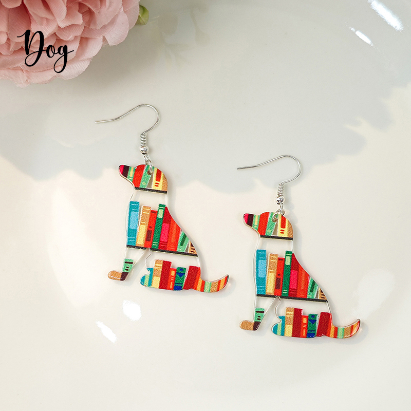 Colorful Cat And Dog Earrings