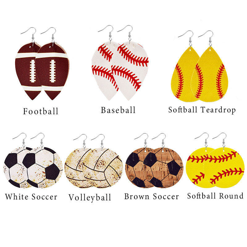 Ball Leather Earrings