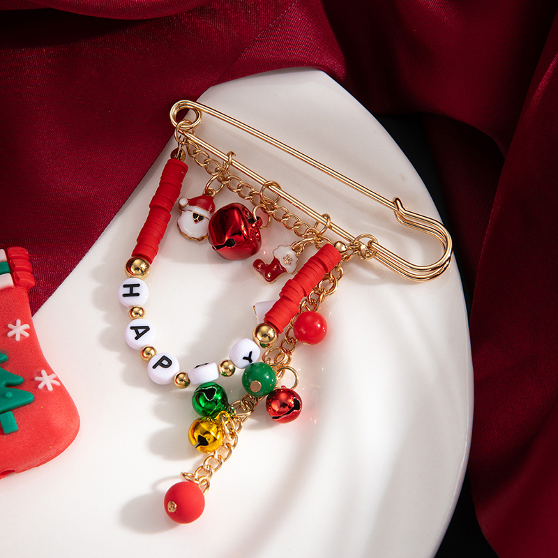 HAPPY Beaded Bells Teacher Pin