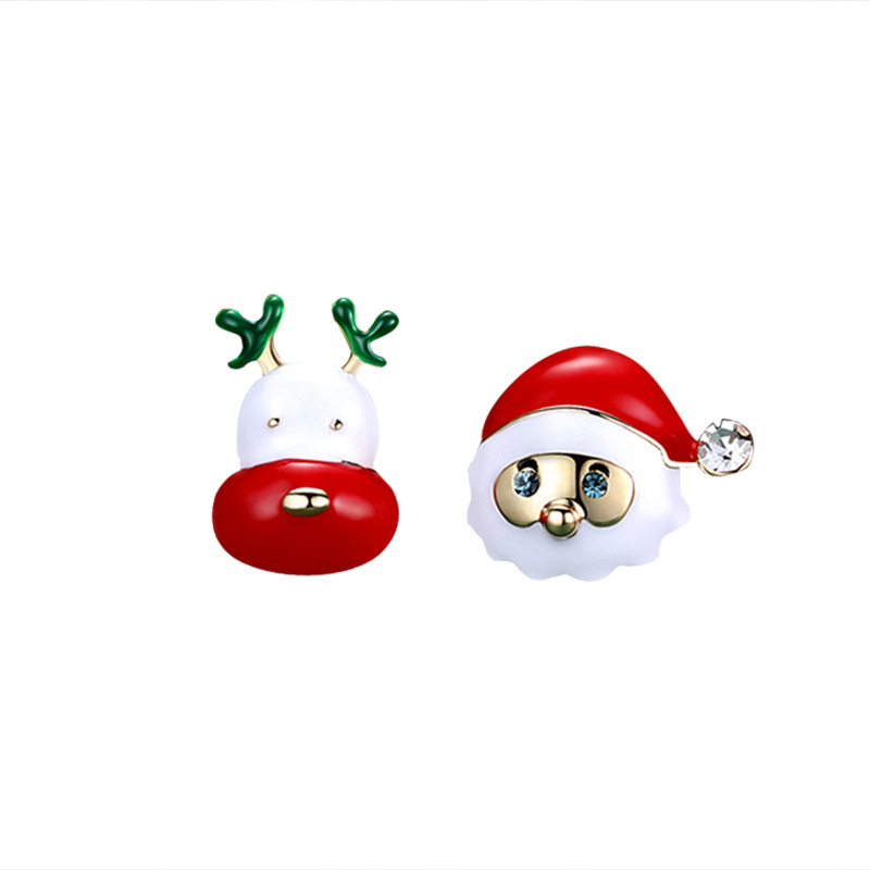 Santa Claus Reindeer Teacher Metal Earrings