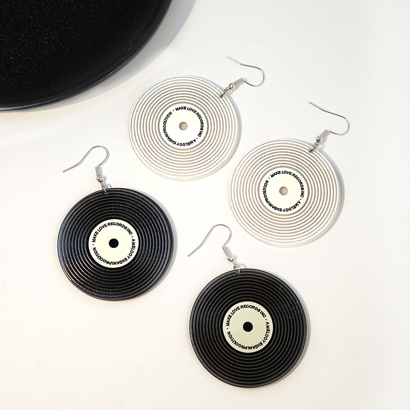 Phonograph Records Dangle Earrings