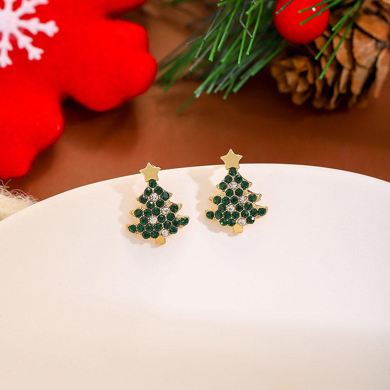 Christmas Tree Teacher Metal Earrings