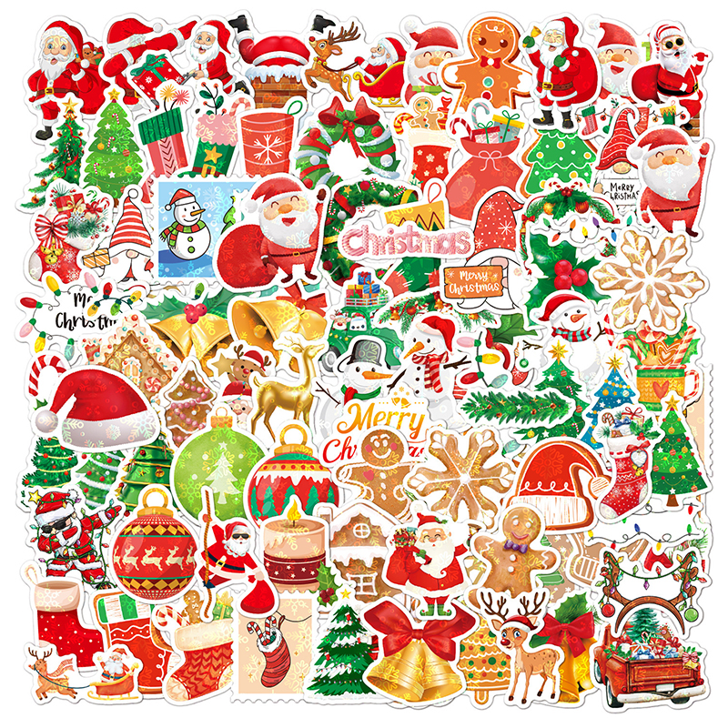 Waterproof Christmas 100 PCS Teacher Stickers Pack