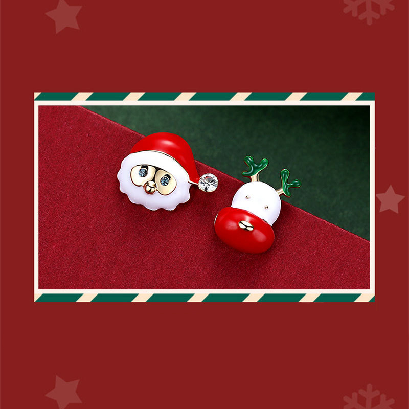 Santa Claus Reindeer Teacher Metal Earrings