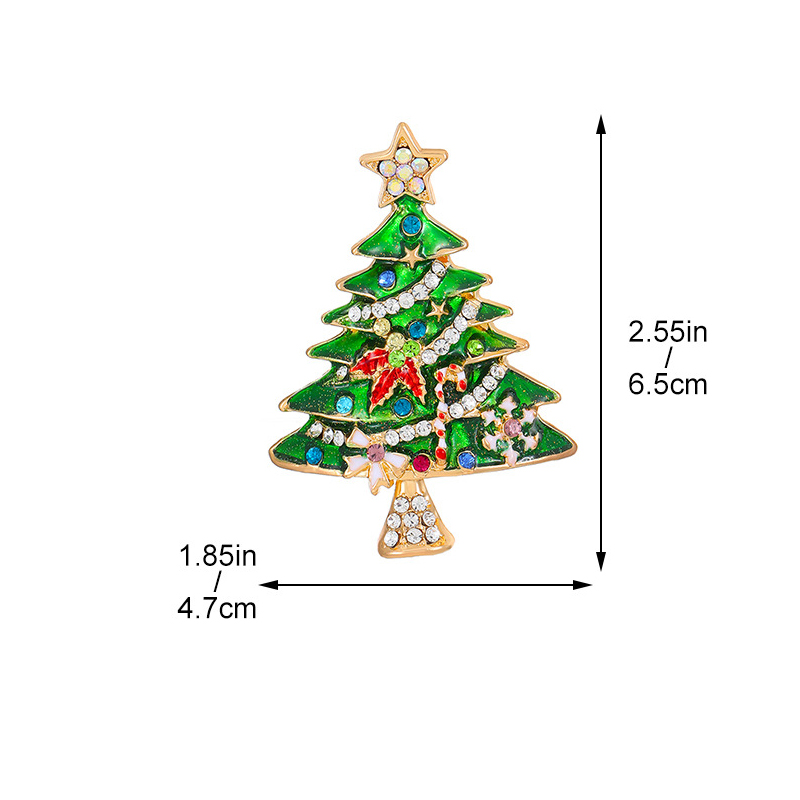 Diamond Christmas Tree Teacher Pin