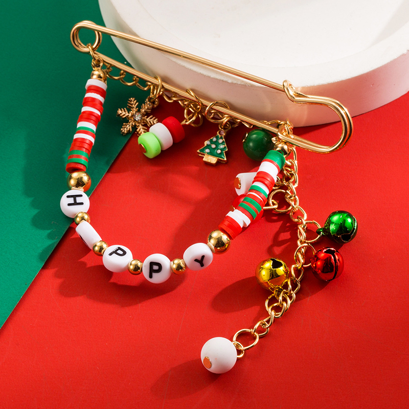HAPPY Beaded Bells Teacher Pin