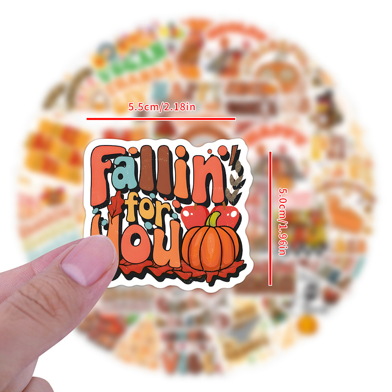 Groovy Thanksgiving 60 PCS Teacher Stickers Pack