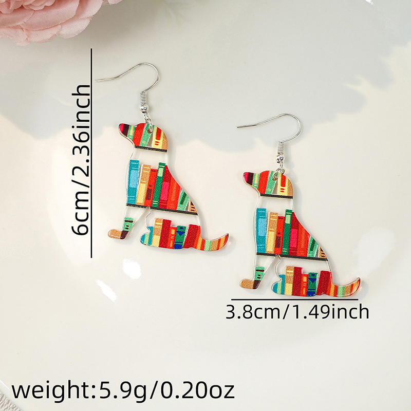 Colorful Cat And Dog Earrings