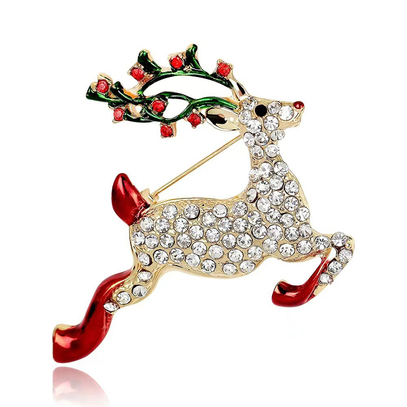 Reindeer Full Of Diamonds Teacher Pin
