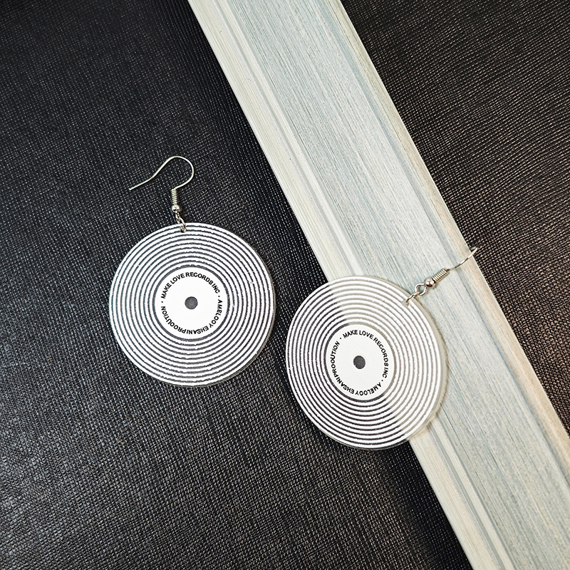 Phonograph Records Dangle Earrings
